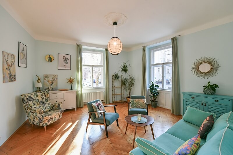 Kubelíkova, Žižkov - Prague 3 | Rent, Apartment One-bedroom (2+1), 83 m²