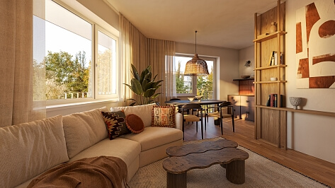 Africká, Vokovice - Prague 6 | Sale, Apartment One-bedroom (2+kk), 57 m²