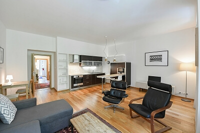 Americká, Vinohrady - Prague 2 | Rent, Apartment One-bedroom (2+kk), 91 m²