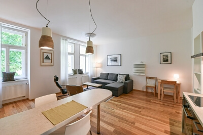 Americká, Vinohrady - Prague 2 | Rent, Apartment One-bedroom (2+kk), 91 m²