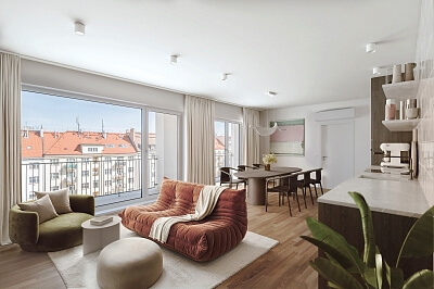 Biskupcova, Žižkov - Prague 3 | Sale, Apartment Two-bedroom (3+kk), 125 m²