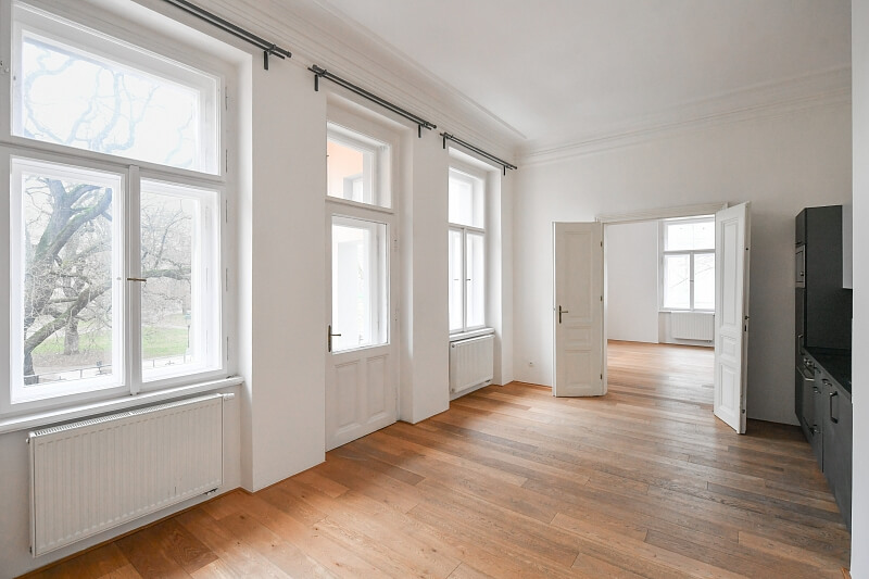Kaizlovy sady, Karlín - Prague 8 | Rent, Apartment One-bedroom (2+kk), 58 m²