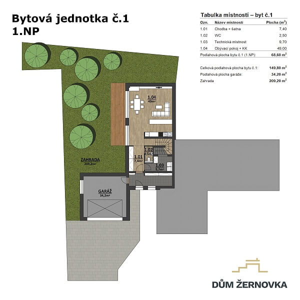 Půdorys 3