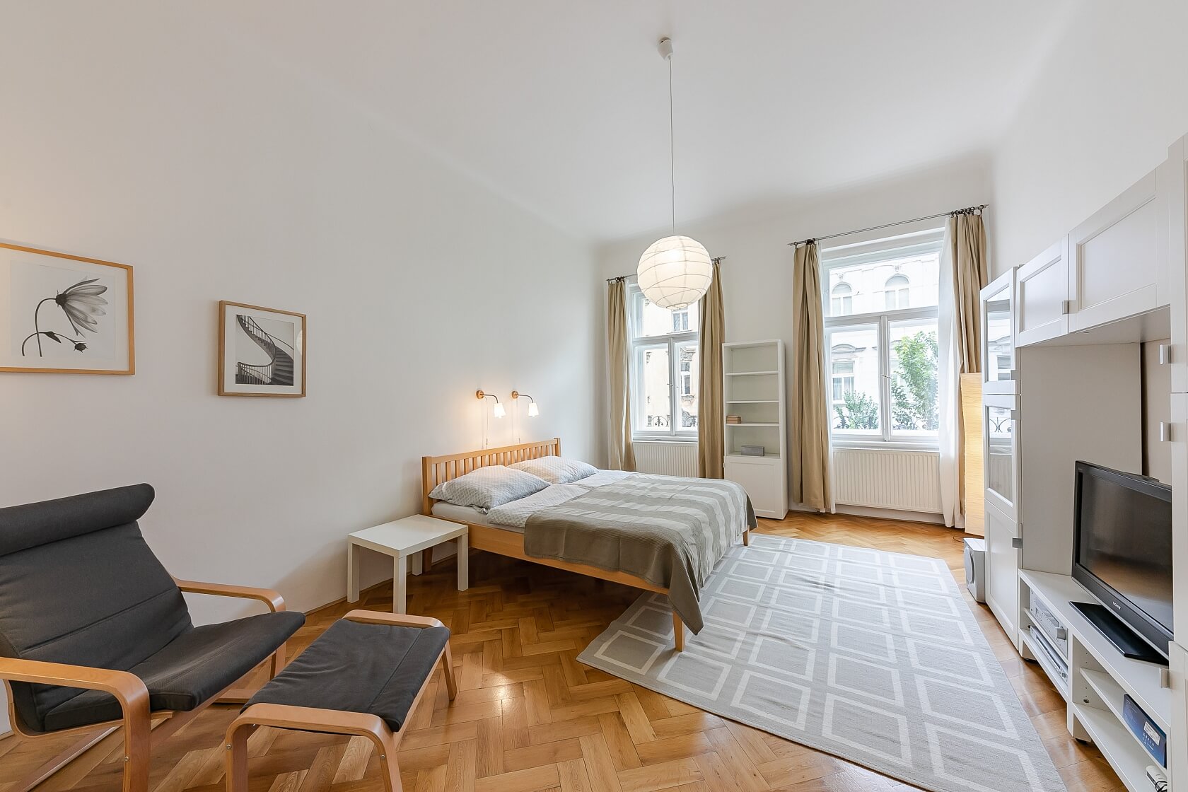 Slovenská, Vinohrady - Prague 2 | Rent, Apartment One-bedroom (2+kk), 58 m²
