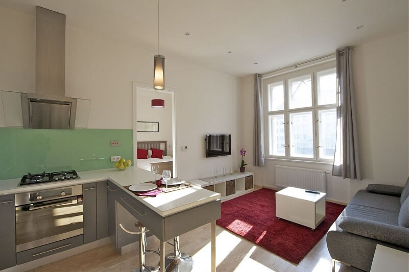 Kafkova, Dejvice - Prague 6 | Rent, Apartment One-bedroom (2+kk), 46 m²