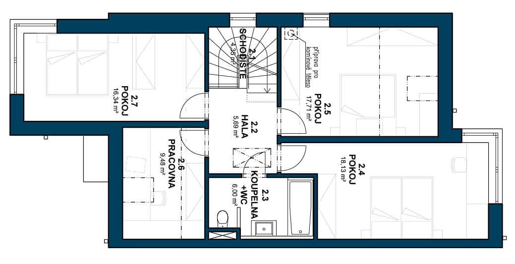 V křepelkách, Březiněves - Prague 8 | Sale, House Four-bedroom (5+kk), 181 m²