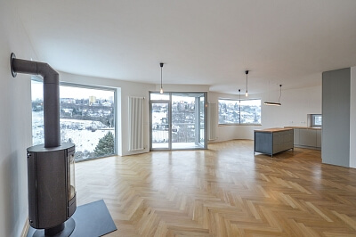 Na Dlážděnce, Troja - Praha 8 | Pronájem, Byt 4+kk, 213 m²