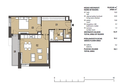 Holešovice - Praha 7 | Prodej, Byt 2+kk, 58 m²