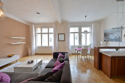 Chvalova, Žižkov - Prague 3 | Rent, Apartment One-bedroom (2+kk), 76 m²