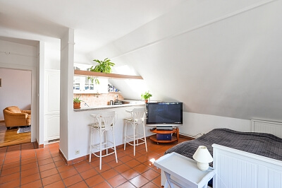 Na Šafránce, Vinohrady - Prague 10 | Rent, Apartment One-bedroom (2+1), 85 m²