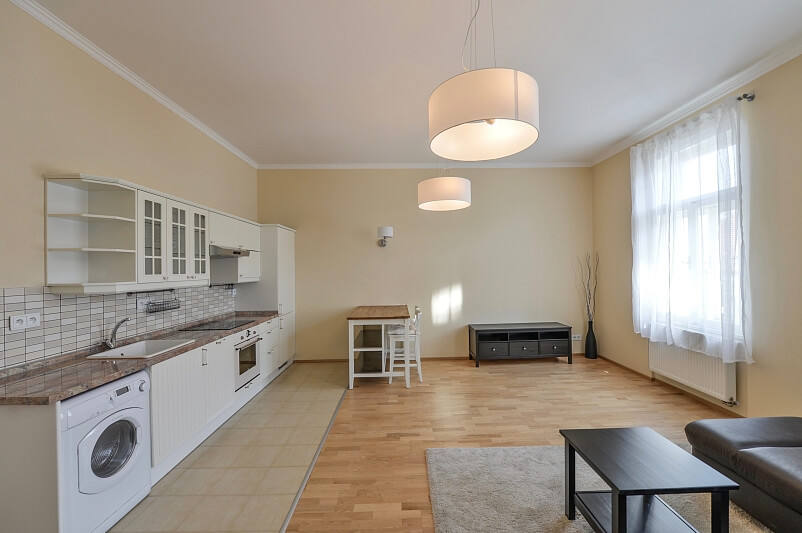 Pod Slovany, Nové Město - Prague 2 | Rent, Apartment One-bedroom (2+kk), 59 m²
