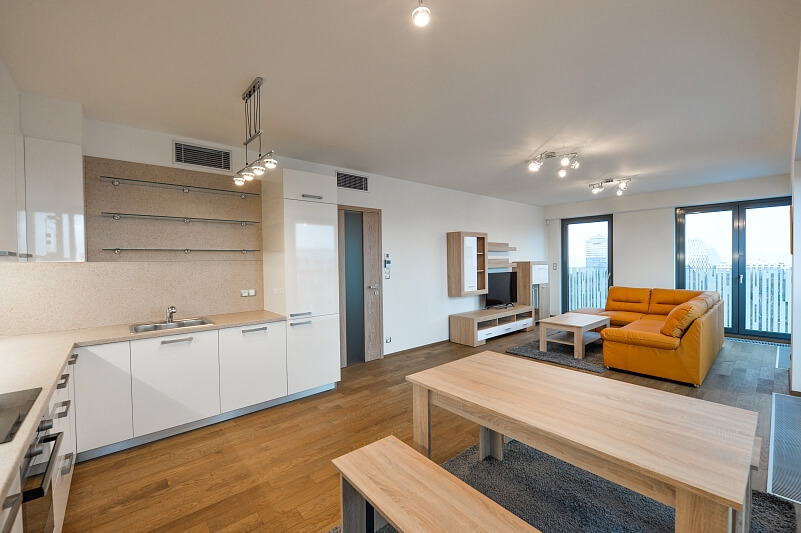 Olšanská, Žižkov - Prague 3 | Rent, Apartment One-bedroom (2+kk), 76 m²