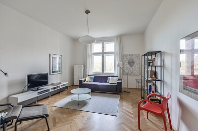 Polská, Vinohrady - Prague 2 | Rent, Apartment One-bedroom (2+1), 79 m²