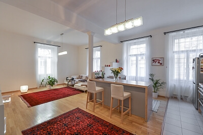 Na Kozačce, Vinohrady - Prague 2 | Rent, Apartment One-bedroom (2+kk), 80 m²