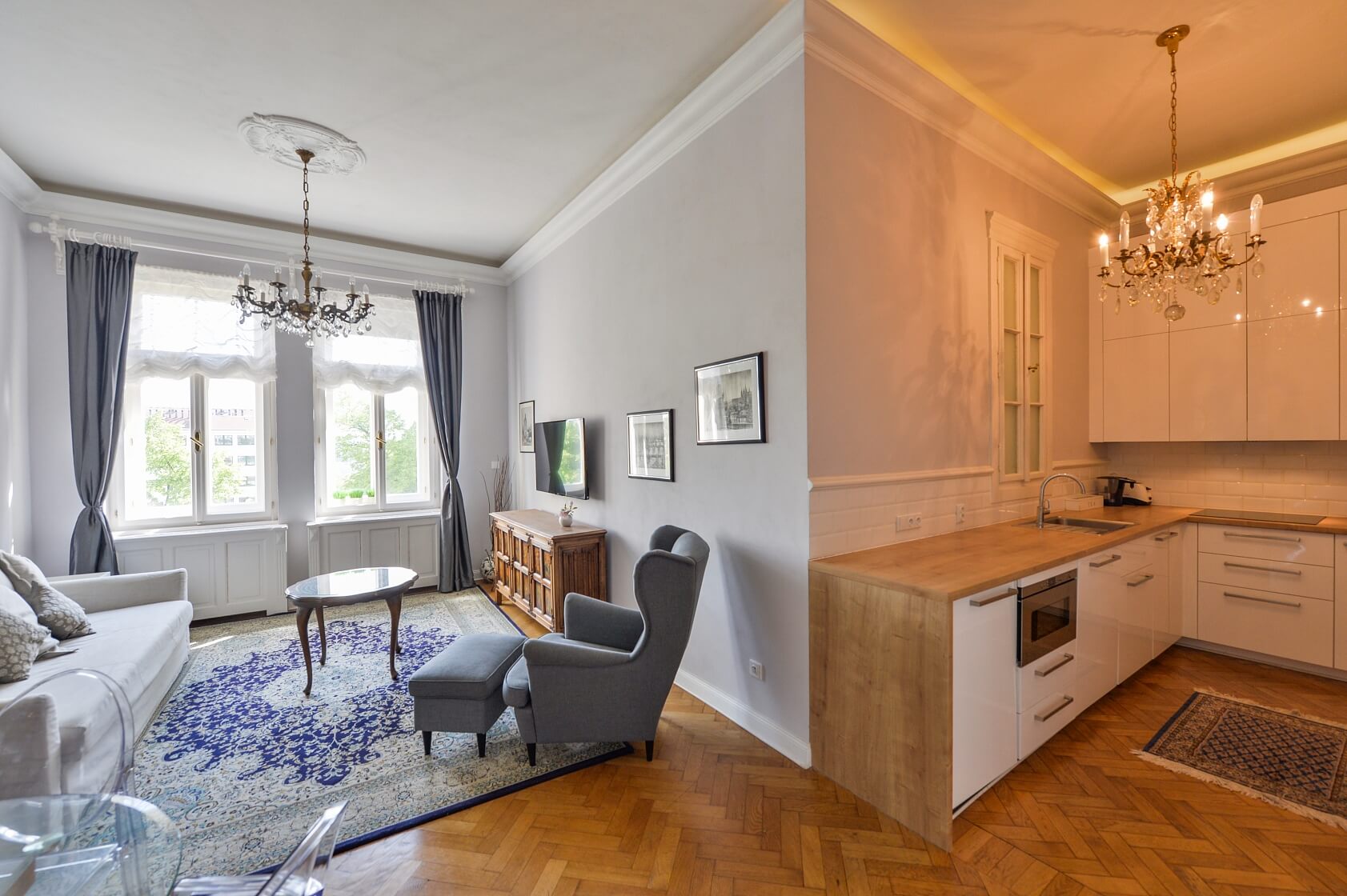 Korunní, Vinohrady - Prague 3 | Rent, Apartment Two-bedroom (3+kk), 91 m²