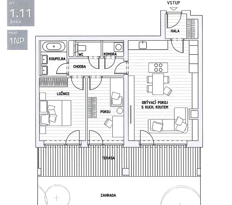 Plzákova, Kbely - Praha 9 | Pronájem, Byt 3+kk, 100 m²