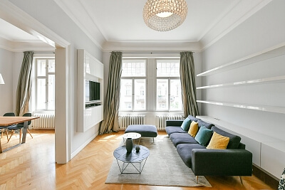 Korunní, Vinohrady - Prague 2 | Rent, Apartment One-bedroom (2+1), 78 m²